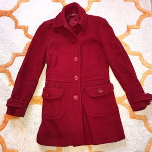 Red Textured Italian Coat